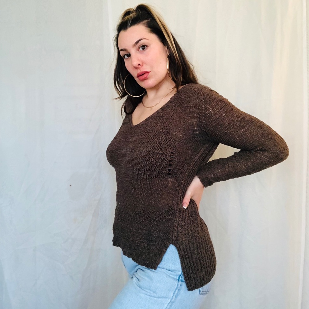 Olive green 90s style sweater from H&M